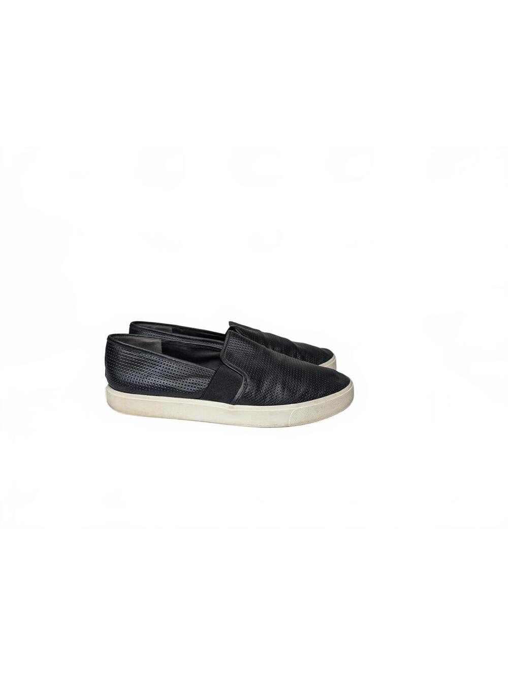 Vince Blair Black Leather Slip-On Sneakers US 10‎
